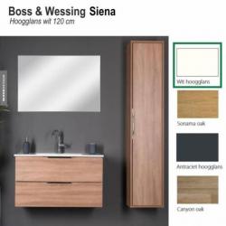 Badmeubel Siena 120cm Hoogglans Wit Softclose (Verschille...