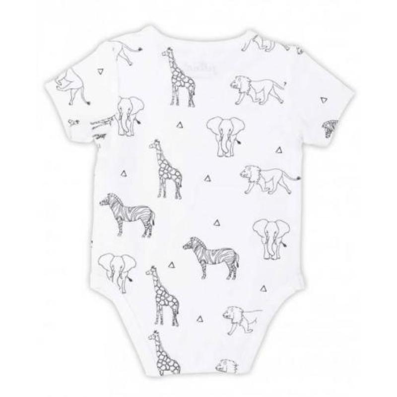 Jollein romper Safari black/white