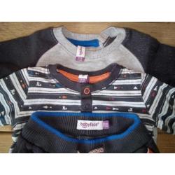 3delig setje Babyface:Longsleeve, trui, broek maat 50/56