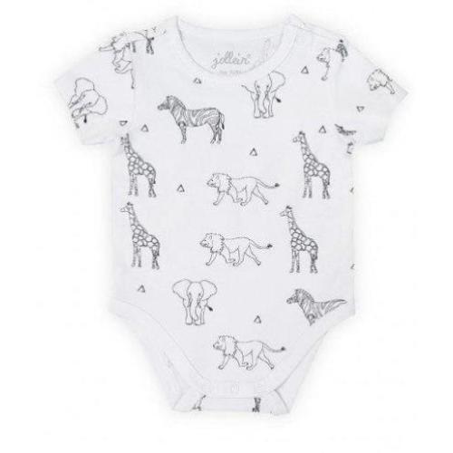 Jollein romper Safari black/white