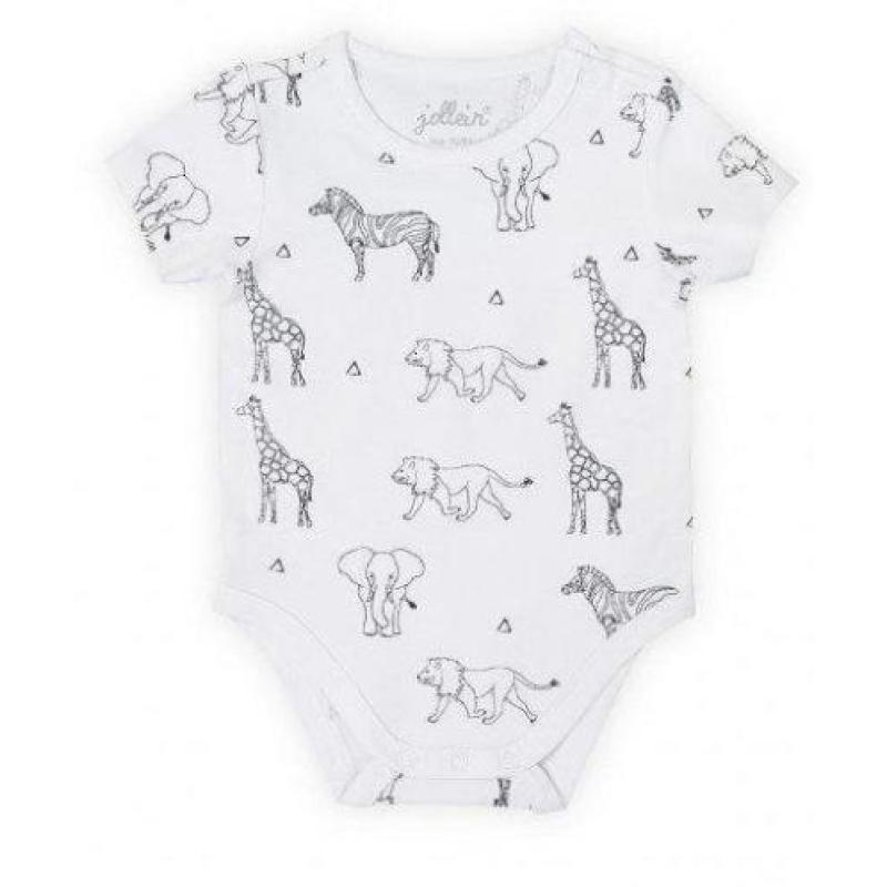 Jollein romper Safari black/white