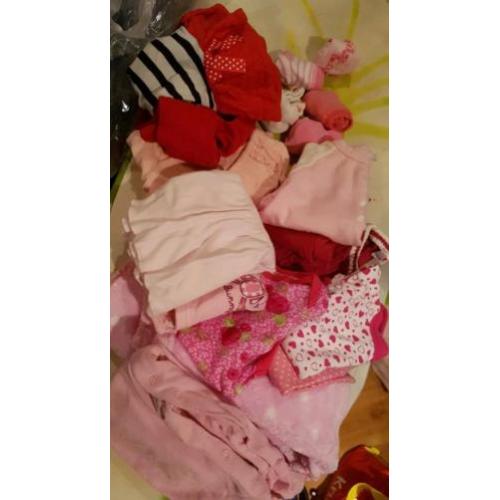 Pakket baby meisjes kleding 18 stuks. Maar 50/56 zgan