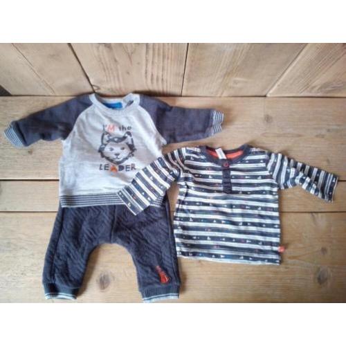 3delig setje Babyface:Longsleeve, trui, broek maat 50/56