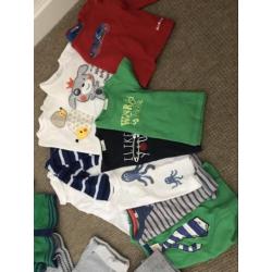 Pakket met jongens baby kleding, maat 50, 56, 62