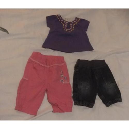 Setje kleding, 3 stuks, maat 50/56