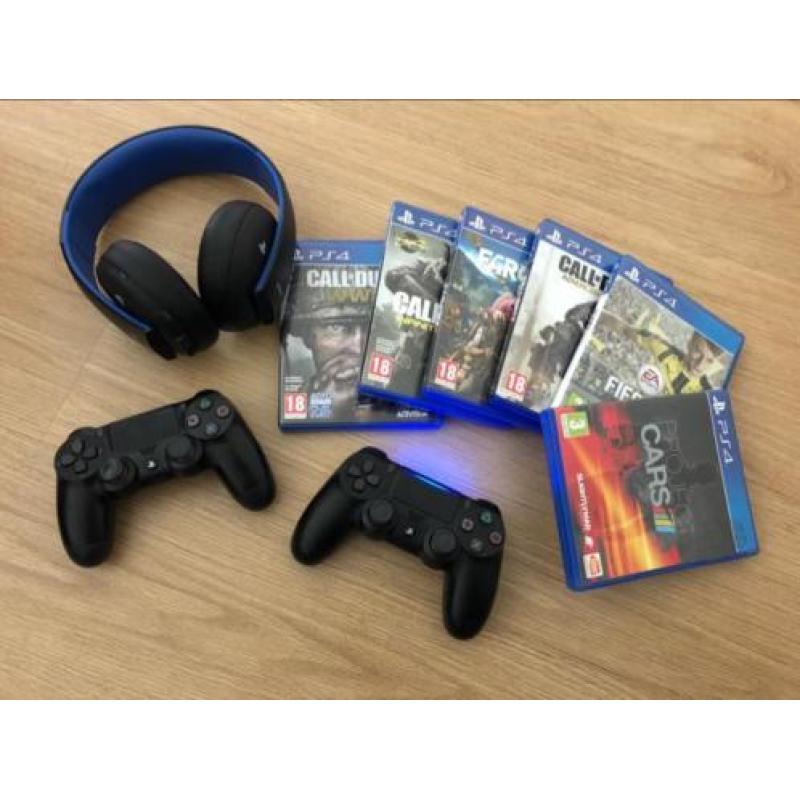 PlayStation 4 Slim 1tb met headset en games