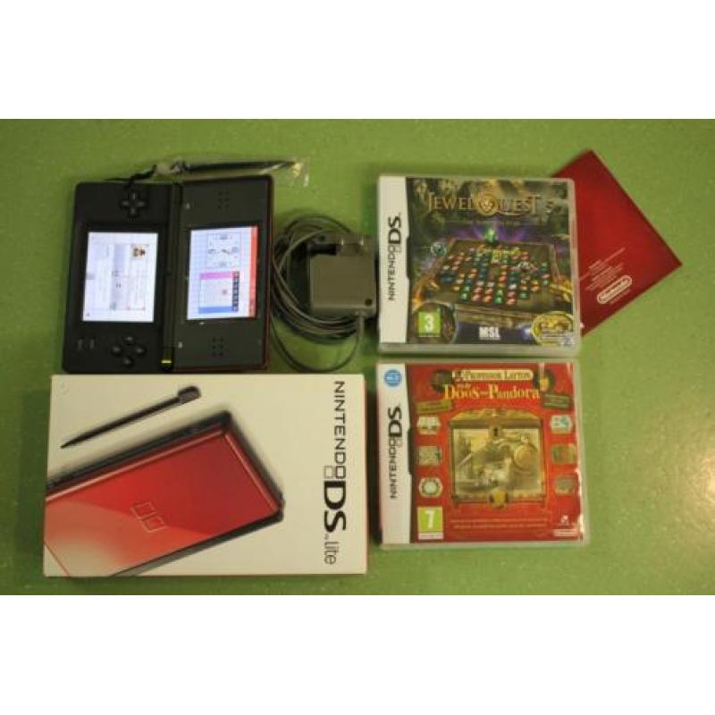 Nintendo DS Lite, bordeaux rood