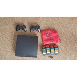 Playstation 3 te koop met controllers en 24 spellen