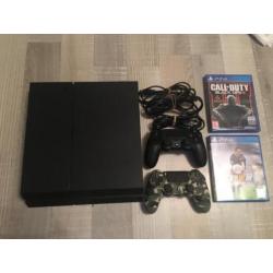 Playstation 4 500gb incl 2 controllers en 2 spellen