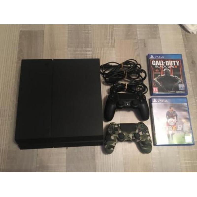 Playstation 4 500gb incl 2 controllers en 2 spellen