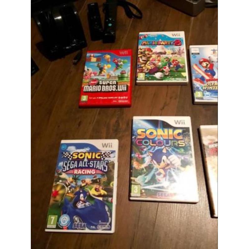 Wii Wii fit Mario party Sonic Just Dance
